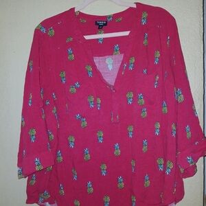 Torrid Pink Pineapple Print Women's Top